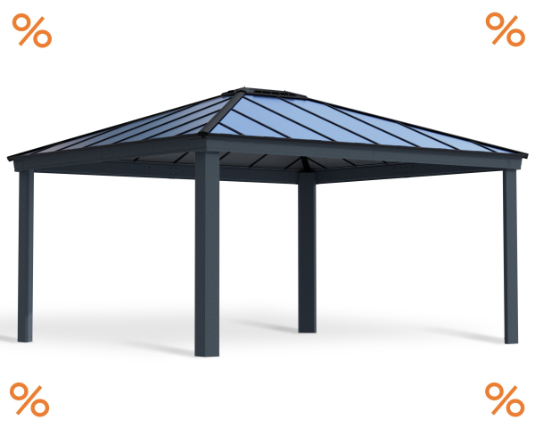 Palram-Canopia Aluminium Pavillon Dallas 4.3x4.8 14x16 (422x483cm) 6mm HKP